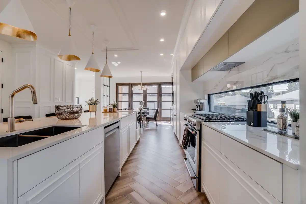 Kitchen from the dining passthrough